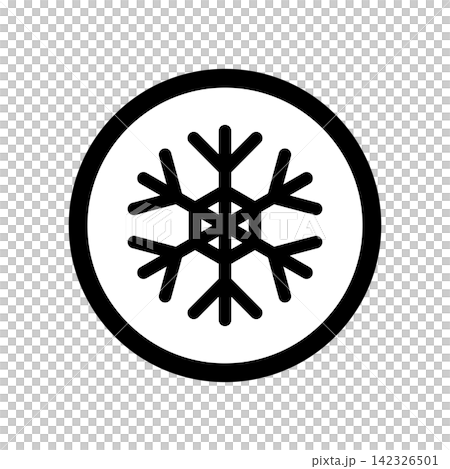 一個簡單的雪花圖標,代表冬季和寒冷天氣。 一個簡單的雪花圖標,代表冬季和寒冷天氣。 142326501