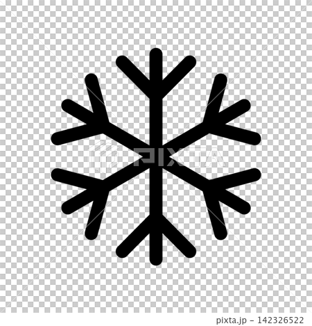 A simple snowflake icon representing the winter season and cold weather. A simple snowflake icon representing the winter season and cold weather. 142326522