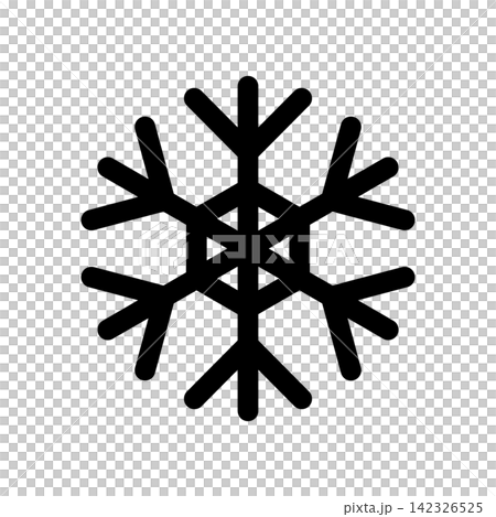 冬の季節や寒さを表すシンプルな雪の結晶のアイコン 冬の季節や寒さを表すシンプルな雪の結晶のアイコン 142326525