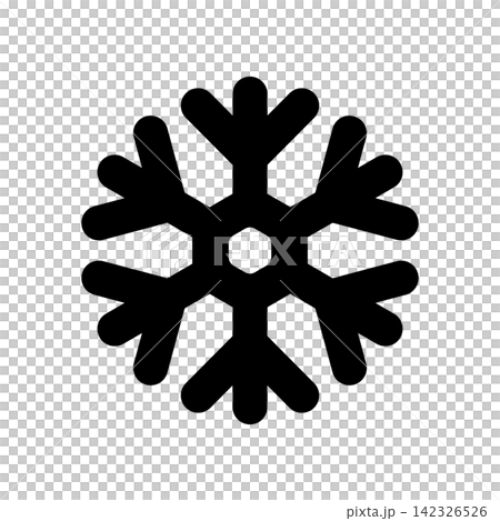 A simple snowflake icon representing the winter season and cold weather. A simple snowflake icon representing the winter season and cold weather. 142326526