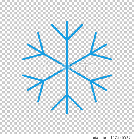 A simple snowflake icon representing the winter season and cold weather. A simple snowflake icon representing the winter season and cold weather. 142326527