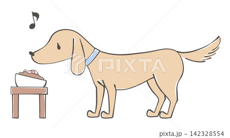 トッピングが嬉しい犬のイラスト 142328554