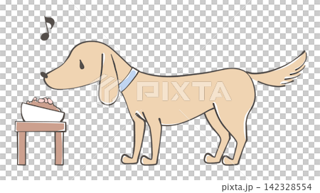 トッピングが嬉しい犬のイラスト 142328554