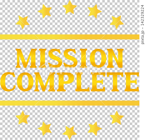 Mission complete mark Mission complete mark 142329224