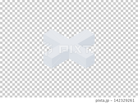 Isometric illustration of a plus sign parallel to the ground (gray) Isometric illustration of a plus sign parallel to the ground (gray) 142329261