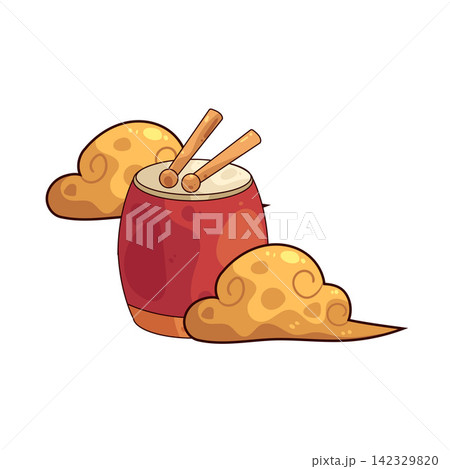 Illustration of Chinese Drum 142329820