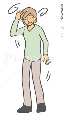 めまいがする中高年女性 142329839