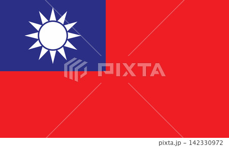Taiwan flag. National flag of Taiwan. Vector illustration Taiwan flag. National flag of Taiwan. Vector illustration 142330972