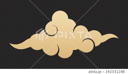 Chinese cloud icon. Japanese cloud. China ornament. Asian clouds. Decorative elements for design. Vector illustration 142331286