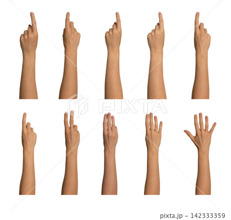 Female index finger pointing upward in point-of-view arm shot. Hand tapping, clicking, or counting Female index finger pointing upward in point-of-view arm shot. Hand tapping, clicking, or counting 142333359
