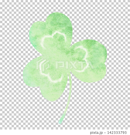 三葉草的水彩風格插圖 三葉草的水彩風格插圖 142333793