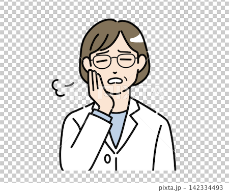 一幅插圖,描繪了一位身穿白大褂、戴著眼鏡的女士擔憂地嘆息。 一幅插圖,描繪了一位身穿白大褂、戴著眼鏡的女士擔憂地嘆息。 142334493