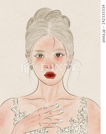portrait of a beautiful young woman 142335334