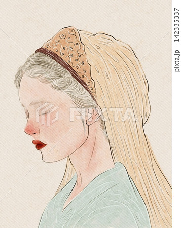 portrait of a beautiful young woman portrait of a beautiful young woman 142335337
