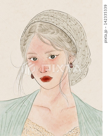 portrait of a beautiful young woman portrait of a beautiful young woman 142335339