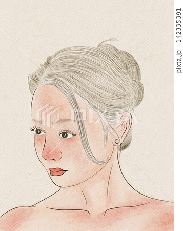 art portrait of a young woman art portrait of a young woman 142335391