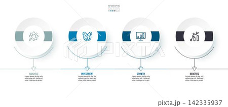 Timeline chart business infographic template. 142335937