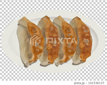 Dumplings on a white plate Dumplings on a white plate 142336137