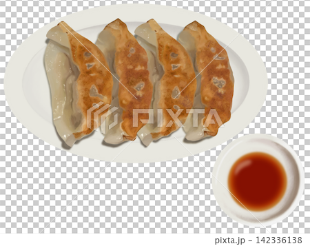 白色盤子上的餃子 白色盤子上的餃子 142336138