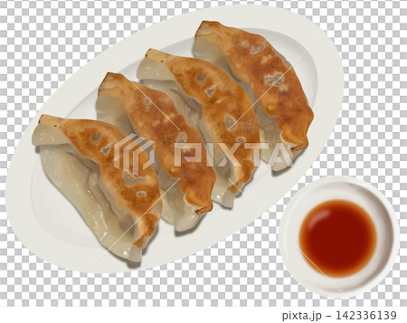 白色盤子上的餃子 白色盤子上的餃子 142336139