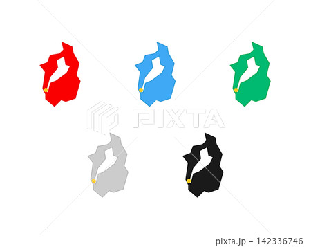 県庁入りデザイン地図_滋賀県_簡略 県庁入りデザイン地図_滋賀県_簡略 142336746