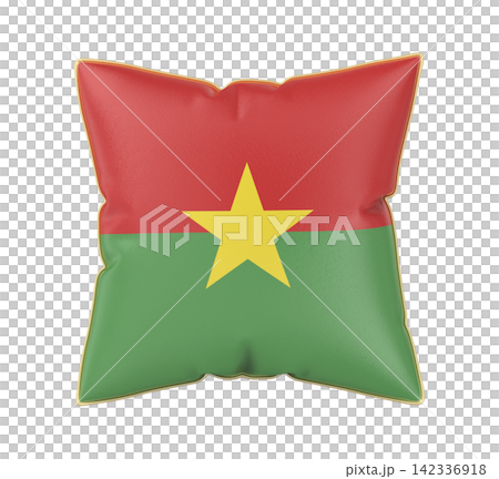 Pillow with the flag of Burkina Faso 142336918