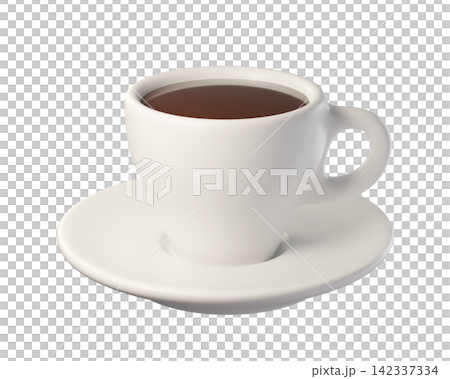 3d White Ceramic Coffee Cup and Saucer Isolated. Ideal for home, office, cafe and everyday coffee rituals. 3d White Ceramic Coffee Cup and Saucer Isolated. Ideal for home, office, cafe and everyday coffee rituals. 142337334