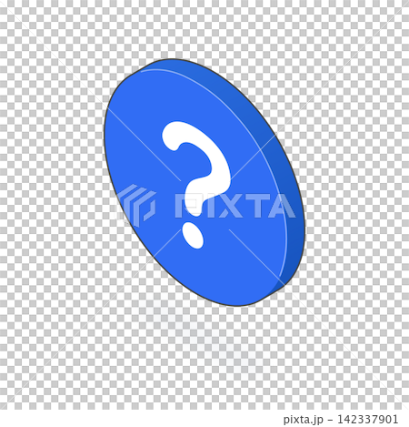 はてなマークのアイソメトリックイラスト はてなマークのアイソメトリックイラスト 142337901