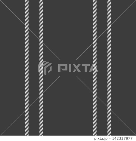 Parallel vertical stripes create a soft pattern with material inspired detail and clean vertical movement. Gray and white shades give the fabric background bright ornamental energy. 142337977