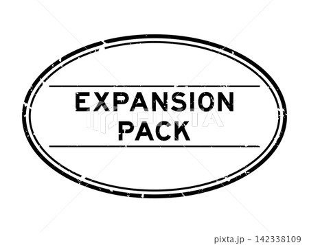 Grunge black expansion pack word oval rubber seal stamp on white background Grunge black expansion pack word oval rubber seal stamp on white background 142338109
