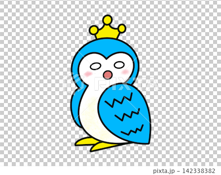 Surprised Owl: A bird wearing a crown 142338382