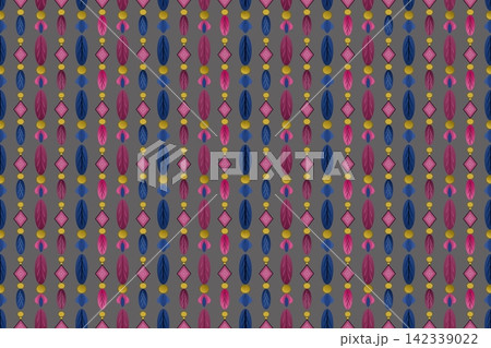 Ikat pattern seamless ,geometric ethnic pattern ,Tribal geometric seamless patterns, ethnic design, hipster backdrop, wallpaper Background, Design curtain, carpet ,fabric ,textile	 142339022
