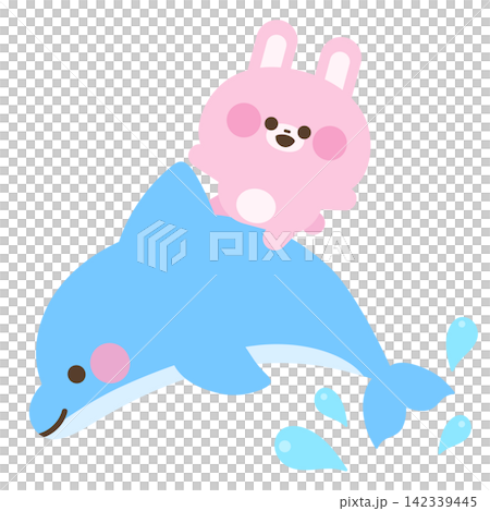 いるかに乗ったうさぎ いるかに乗ったうさぎ 142339445