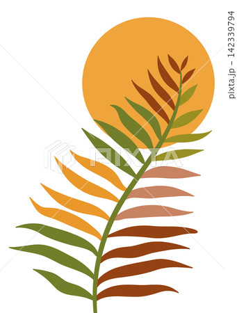 Boho Sunset and Floral Branch Abstract Home Decor 142339794