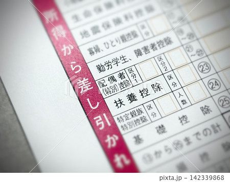 所得税確定申告書の「配偶者(特別)控除」の項目 所得税確定申告書の「配偶者(特別)控除」の項目 142339868