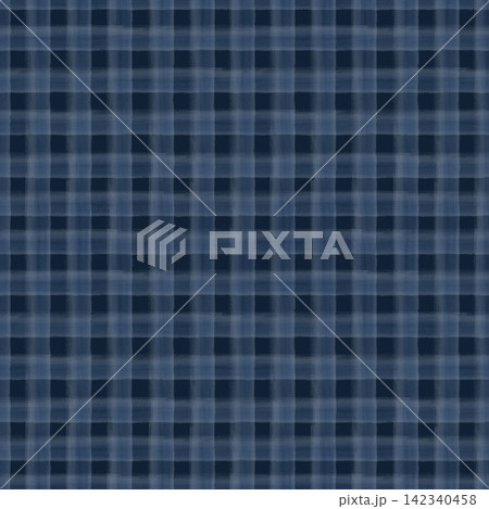 Seamless pattern of translucent watercolor stripes. Watercolor illustration of a geometric ornament in a cage on a dark background for tablecloths, textiles, wallpaper Seamless pattern of translucent watercolor stripes. Watercolor illustration of a geometric ornament in a cage on a dark background for tablecloths, textiles, wallpaper 142340458