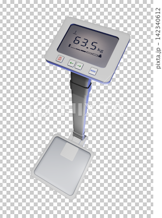 体重計のイラスト(デジタル体重計 業務用)healthmeter 透過素材 体重計のイラスト(デジタル体重計 業務用)healthmeter 透過素材 142340612