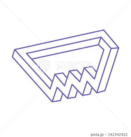 Impossible shapes. Optical illusion logo. Sacred geometry figures. Abstract eternal geometric objects. Impossible endless outline. Optical art. Impossible geometry shape on a white background. Impossible shapes. Optical illusion logo. Sacred geometry figures. Abstract eternal geometric objects. Impossible endless outline. Optical art. Impossible geometry shape on a white background. 142342422