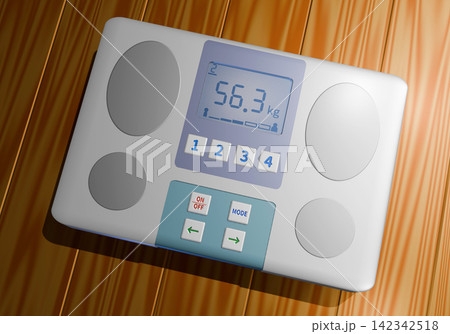 体重計のイラスト(デジタル体重計)bathroom scale 体重計のイラスト(デジタル体重計)bathroom scale 142342518
