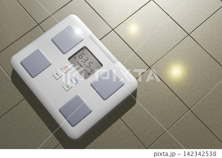 体重計のイラスト(デジタル体重計)bathroom scale 体重計のイラスト(デジタル体重計)bathroom scale 142342538