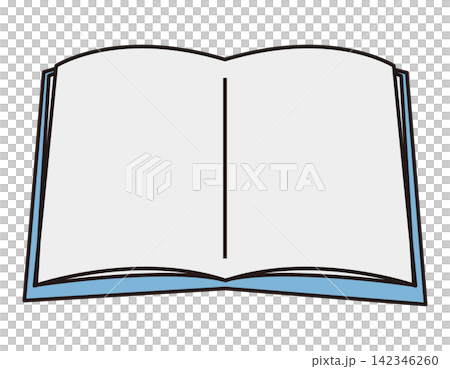 Book, open book, spread pages, reading, books, studying, learning, library, page, simple illustration Book, open book, spread pages, reading, books, studying, learning, library, page, simple illustration 142346260