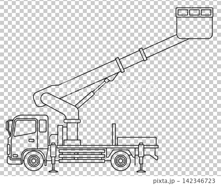 高所作業車のアイコン 高所作業車のアイコン 142346723
