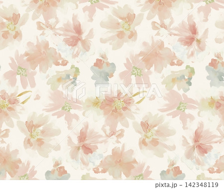 Big set of soft pastel watercolor floral seamless patterns for creative design projects Big set of soft pastel watercolor floral seamless patterns for creative design projects 142348119