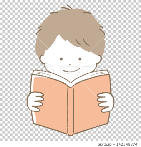 秋日閱讀:一個男孩在讀書 秋日閱讀:一個男孩在讀書 142348874