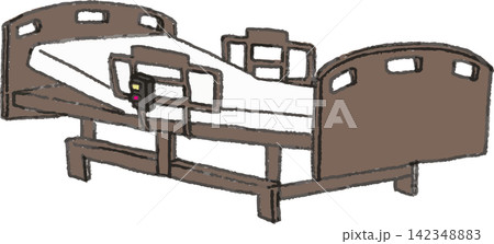 介護用リクライニング電動ベッドのイラスト(福祉用具・医療・介護・カラー・ベクター) 介護用リクライニング電動ベッドのイラスト(福祉用具・医療・介護・カラー・ベクター) 142348883