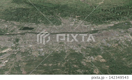 Oblique aerial 3D illustration of Taiyuan, China Oblique aerial 3D illustration of Taiyuan, China 142349543