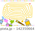 黄色い絵の具の迷路 142350664