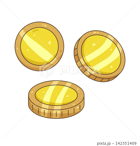 Illustration of gold coin Illustration of gold coin 142351409