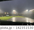 雨の阪神甲子園球場 142351530