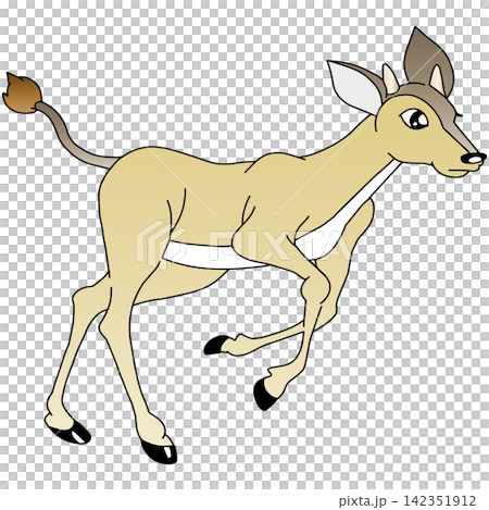 手書き動物イラスト☆カモシカ 手書き動物イラスト☆カモシカ 142351912